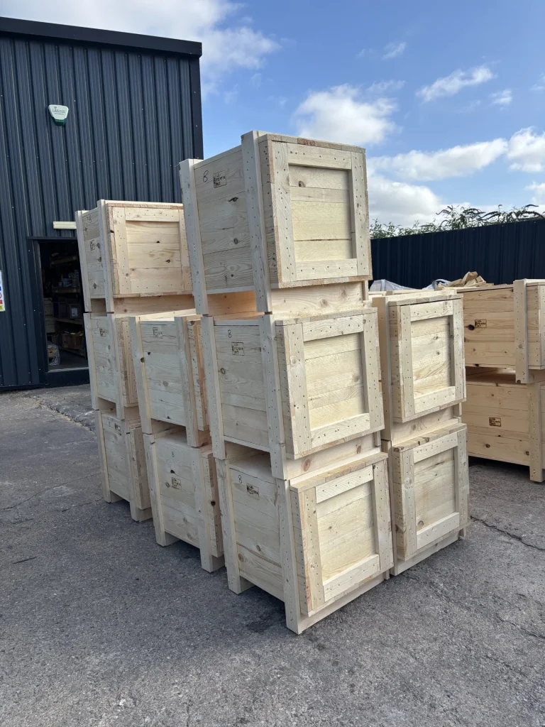 Timber packing boxes