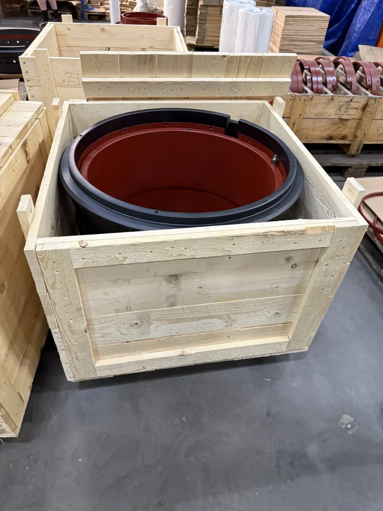 A fitted timber packing case