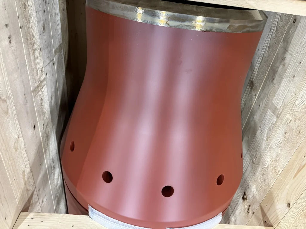 A close look inside a packing case