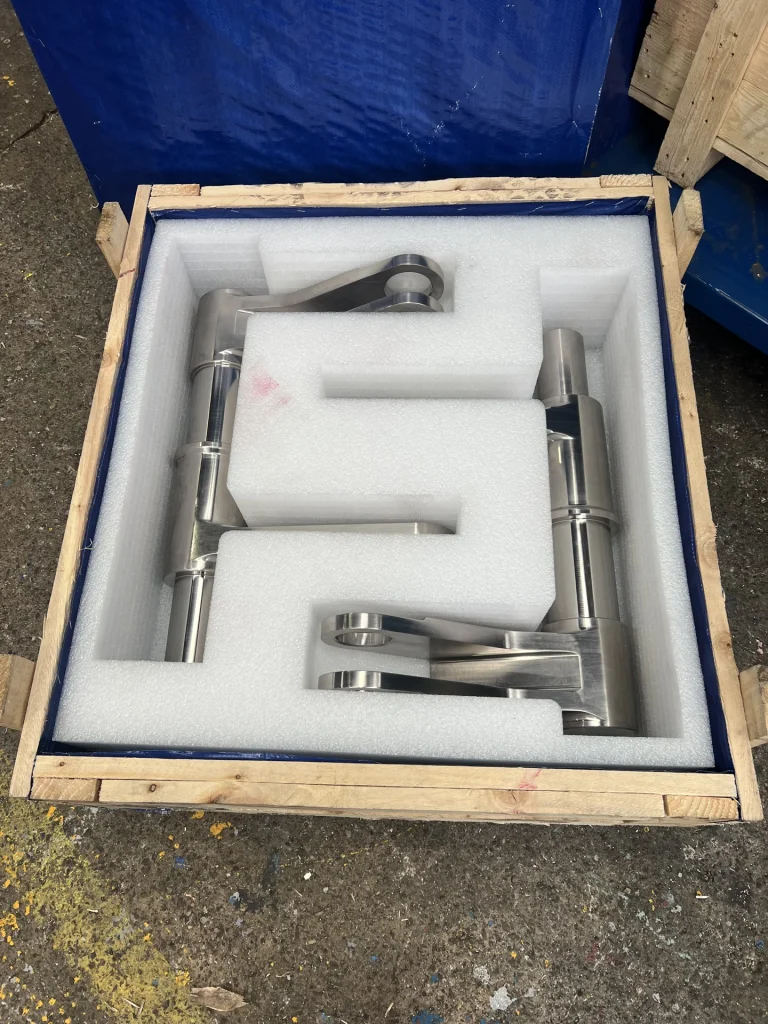 Protective packing inside a timber case